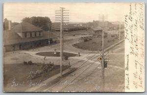 Willmar Minnesota~Great Northern GNRR Railroad Depot~Station Panorama~1906 RPPC 