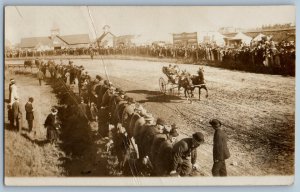 c1910's Horse Race Carnival Fair Games RPPC Photo Antique Unposted Postcard
