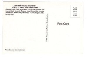 Conway Scenic Railroad Railway Train, Steam Locomotive, Moat Brook New Hampshire