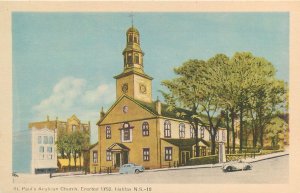 HALIFAX, Nova Scotia Canada ~ ST. PAUL'S ANGLICAN CHURCH  ca 1940s  Postcard