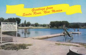 Greetings from Santa Rosa NM, New Mexico - Park Lake Swimming Area