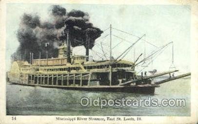 Mississippi River Steamer Ferry Boat, Ferries, Ship St. Louis, Illinois USA 1...