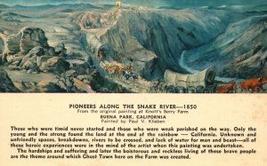 Vintage Postcard Pioneers Along The Snake River Knott's Berry Farm Buena Park CA