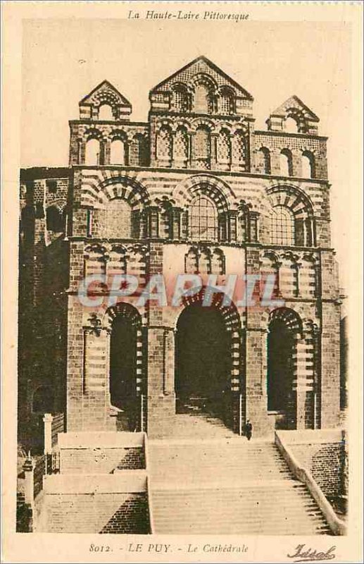 Old Postcard Puy Cathedrale Haute Loire Picturesque