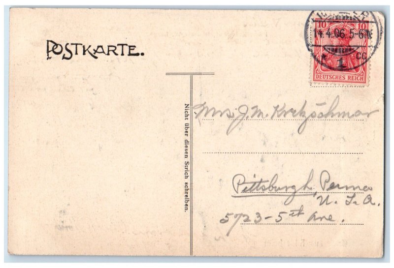 1906 Hotel Kaiserhof Greetings from Hildesheim Germany Antique Postcard