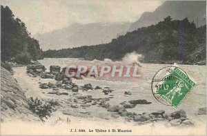 Old Postcard The Rhone and St Maurice