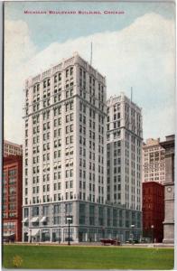 Michigan Boulevard Building, Chicago IL c1916 Vintage Postcard L19