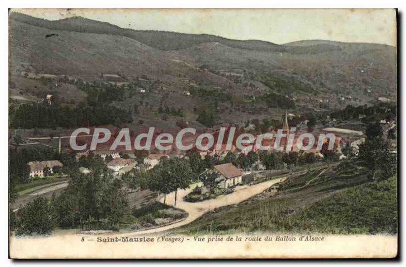 Postcard Old Moselle St Maurice sur Moselle (Vosges) View from the road of th...