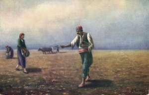 armenia, LAGH-KEUY, Agricultural Life, Sowing Corn (1910s) Tuck Postcard