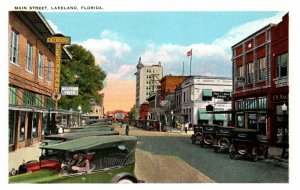 Florida lakeland  Main street 1920's autos