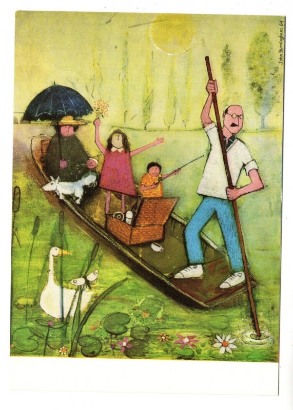 The River by John Burngham,  Family Punting, Fishing, London Transport 1965