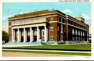 Kansas  Salina Memorial Hall 1945 Curteich