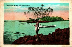 Cocoanut Island Hawaiian Islands Hawaii HI UNP Island Curio Co WB Postcard D9