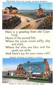 Greetings from Old Cape Cod Picturesque Scene near Joseph Lincoln's Residence...