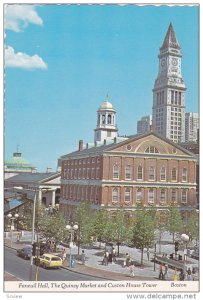 Faneuil Hall, Quincy Market & Custom House Tower, Boston, Massachusetts, 1950...