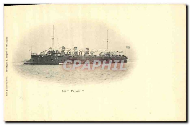 Old Postcard Boat War Le Friant