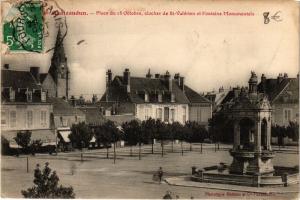 CPA CHATEAUDUN - Place du 18 Octobre clocher de St-Valérien et Fontaine (179609) 