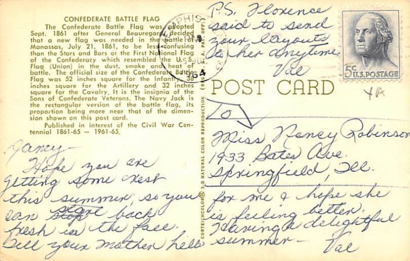 Confederate battle flag USA Civil War 1964 