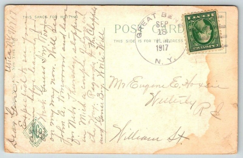 Genesee Street  Utica   New York   Postcard  1917