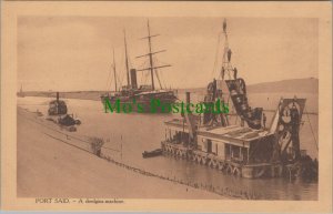 Egypt Postcard - Port Said, A Dredgins Machine, Une Drague  RS36639