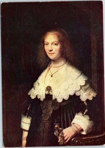 postcard art - Rembrandt - Portrait of a Young Lady