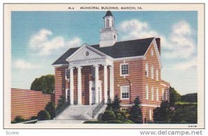 Exterior, Municipal Building, Marion,  Virginia, 30-40s