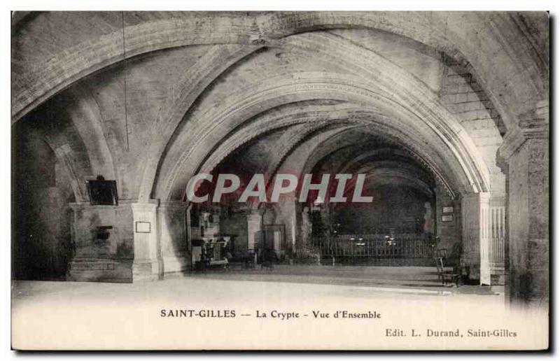 Old Postcard St Gilles du Gard View of the crypt & # 39ensemble