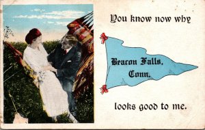 Connecticut Beacon Falls Romantic Couple Pennant Series