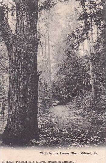 Pennsylvania Milford Walk In The Lower Glen 1910