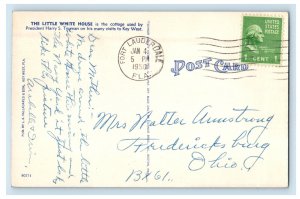 1950 The Little White House Key West, Florida FL Vintage Posted Postcard