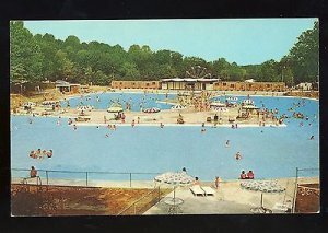 Evansville, Indiana/IN Postcard, Burdette Park, Swimming Pool, Ferris Wheel