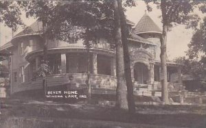 Indiana Winona Lake Beyer Home Real Photo RPPC