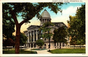 Illinois Springfield County Court House Curteich