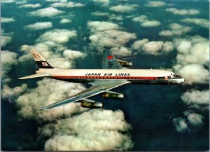 Postcard Japan Air Lines DC-8 Jet Courier In Flight