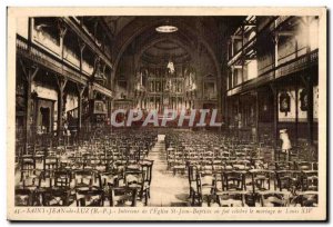 Old Postcard Saint Jean de Luz (B P) Interior of I Church St Jean Bapliste th...