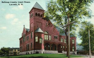 Vintage Postcard 1913 Belknap County Court House Laconia New Hampshire N. H.