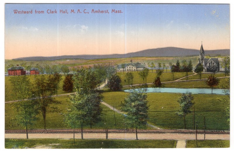 Amherst, Mass, Westward from Clark Hall, M. A. C.