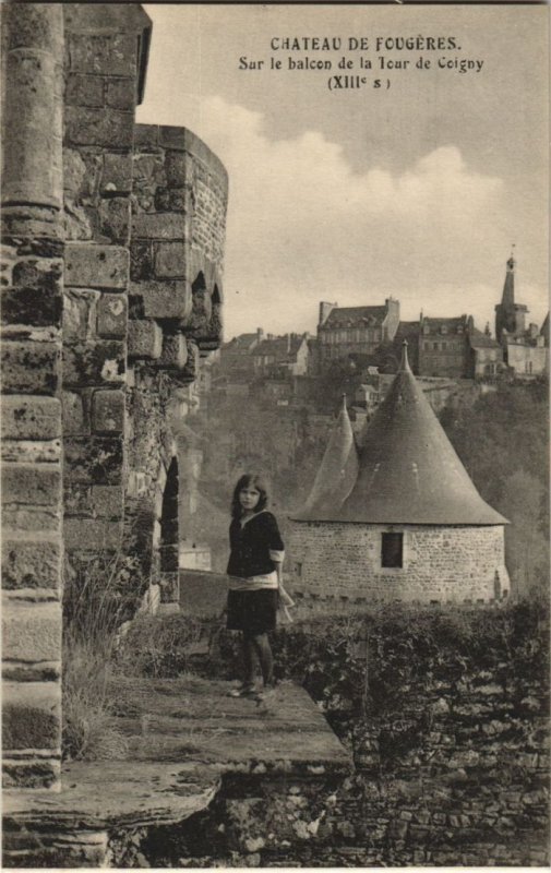 CPA Fougeres le Chateau , sur le balcon de la Tour de Coigny (1237411)