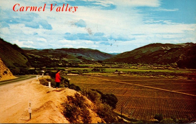 California Carmel Valley Panorama Seen From The Highway 1972