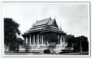 c1930's Random Temple Street Scene View Malaysia RPPC Photo Unposted Postcard
