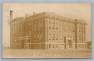 BROKEN BOW NE HIGH SCHOOL ANTIQUE 1911 REAL PHOTO POSTCARD RPPC