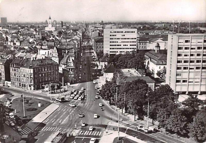 Blick auf die Kaiserstrasse und Techn Hochschule Karlsruhe Germany 1969 