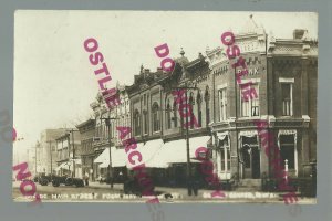 Grundy Center IOWA RPPC c1910 MAIN STREET nr Eldora Reinbeck Cedar Falls Dike #3