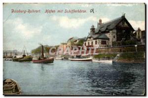 Germany Germany Old Postcard Duisburg Ruhrat Kassen put Schifferbörse