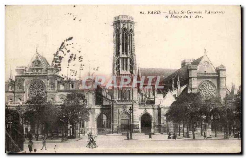 Old Postcard Church Paris St Germain L & # 39Auxerrois and the first Mayor