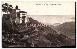 Old Postcard Menton L & # 39Annonciata