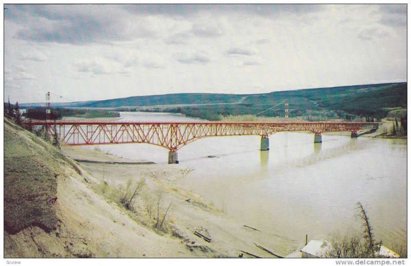 Peace River Bridge, Taylor, British Columbia, Canada, 1940-1960s