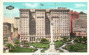 Vintage Postcard 1941 Hotel St. Francis Traditional Hospitality San Francisco CA