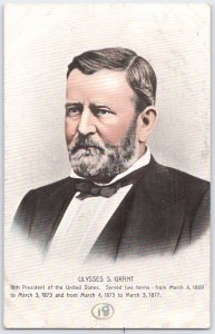 Ulysses S. Grant 18th US President Portrait Postcard Hugh C. Leighton Co