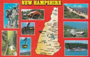 New Hampshire Map With Multi Views